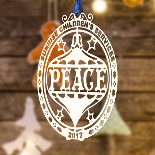 Sunrise Children's Services Etched Ornaments