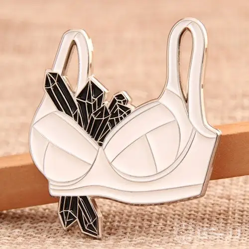 White Bra Custom Lapel Pins White Bra Custom Lapel Pins