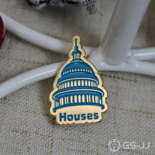 Soft Enamel Lapel pins for Blue Houses Soft Enamel Lapel pins for Blue Houses