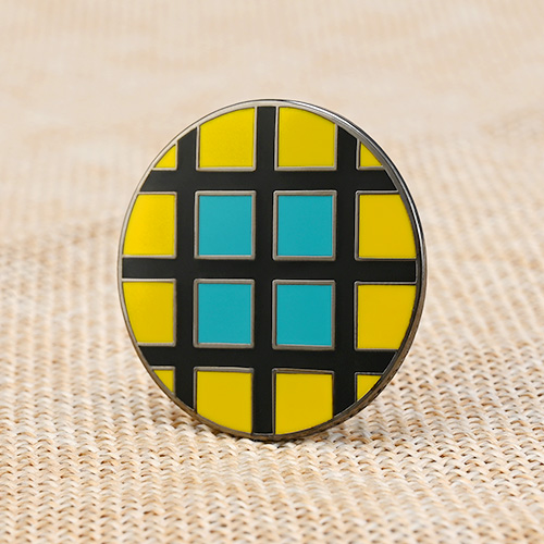 Circular Lattice Pattern Lapel Pins