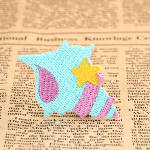 Colorful Sea Snail Embroidered Patches