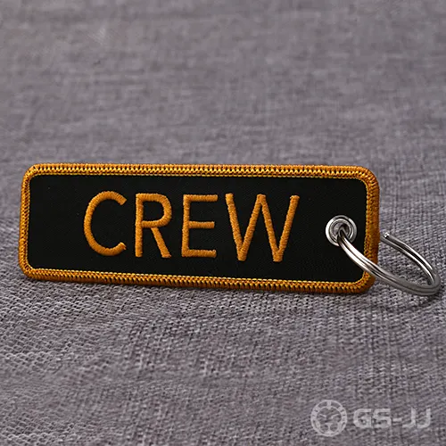 CREW Custom Embroidered Keychains CREW Custom Embroidered Keychains