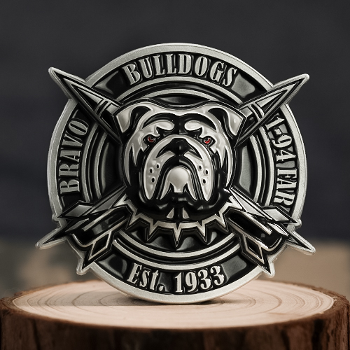 Custom Bulldog Army Coin