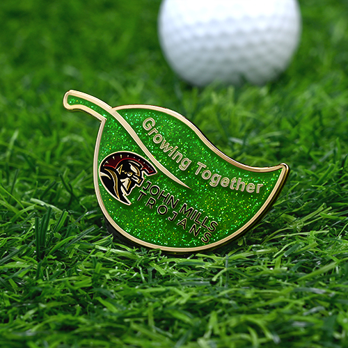 Custom Green Leaf Golf Ball Markers
