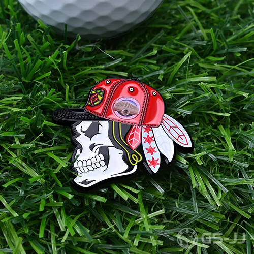 Custom Handsome Skull Golf Ball Markers Custom Handsome Skull Golf Ball Markers