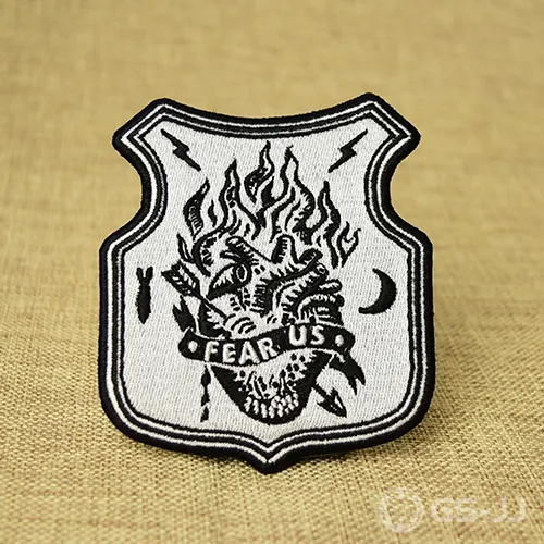 Custom Heart Embroidered Patches Custom Heart Embroidered Patches