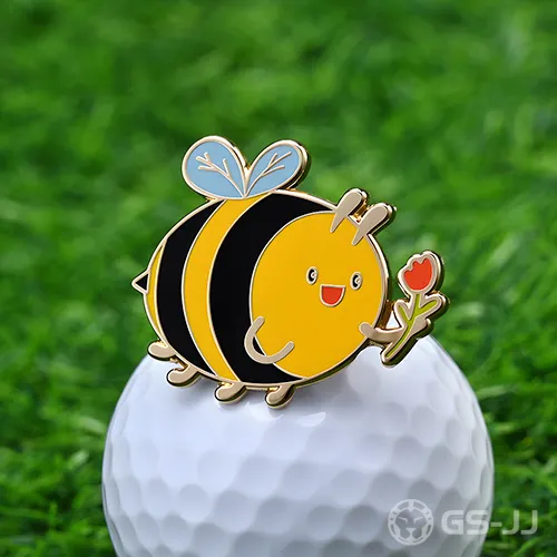 Custom Holding Flower Cute Bee Golf Ball Markers Custom Holding Flower Cute Bee Golf Ball Markers
