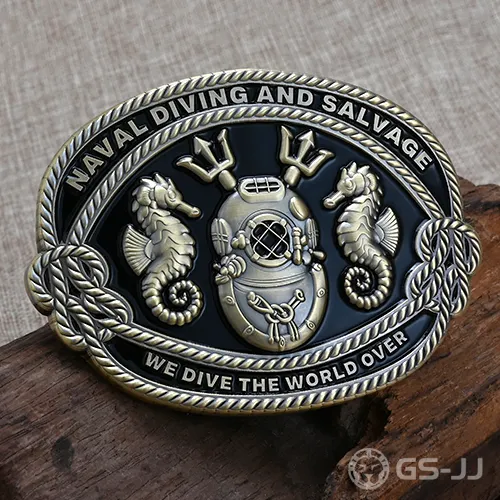 Custom Naval Diving and Salvage Belt Buckles Custom Naval Diving and Salvage Belt Buckles