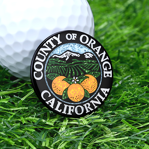 Custom ORANGE Golf Ball Markers