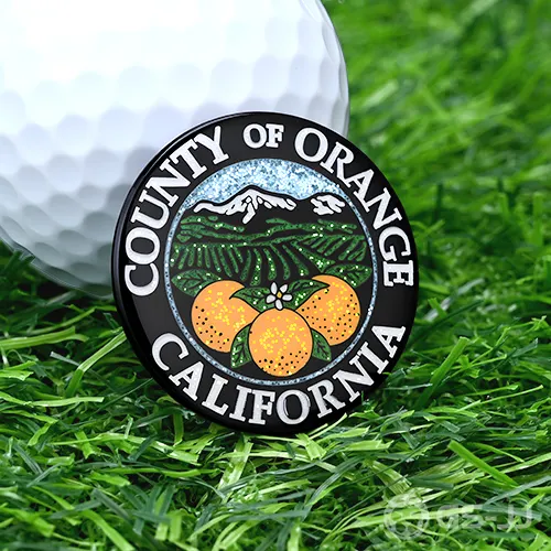 Custom ORANGE Golf Ball Markers Custom ORANGE Golf Ball Markers