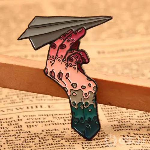Custom Paper Plane Lapel Pins Custom Paper Plane Lapel Pins