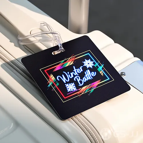 Custom Winter Battle Full Color Square Printed Luggagge Tags Custom Winter Battle Full Color Square Printed Luggagge Tags