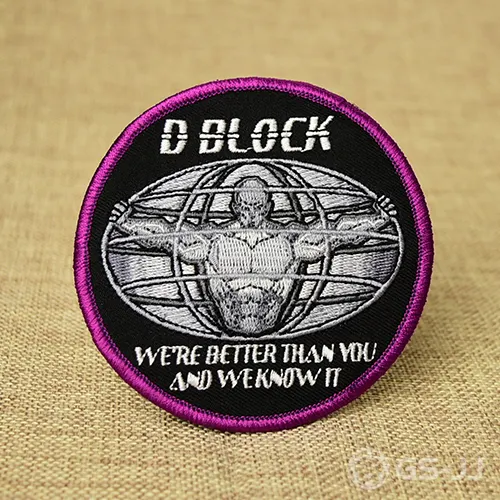 D Block Embroidered Patches D Block Embroidered Patches