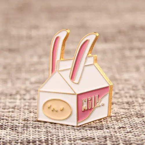 Rabbit Milk Carton Lapel Pins
