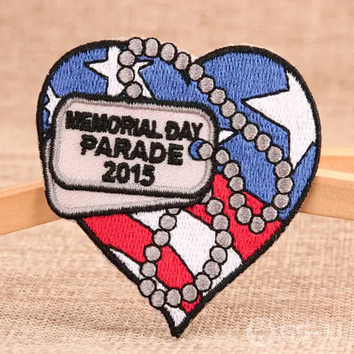 Memorial Heart Custom Embroidered Patches Memorial Heart Custom Embroidered Patches