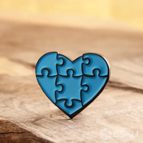 Jigsaw Heart Lapel Pins Jigsaw Heart Lapel Pins