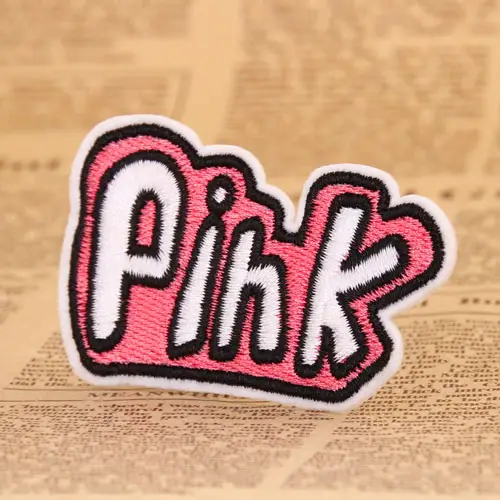Rosa bestickte Aufnäher