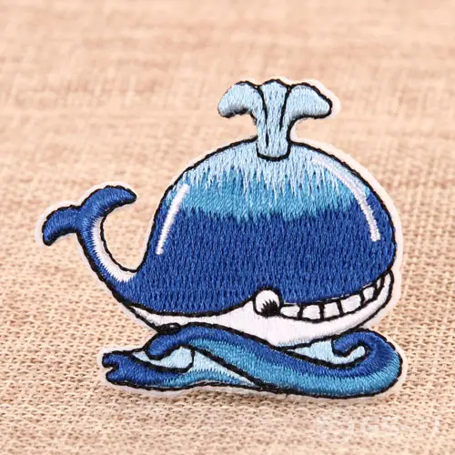 Whale Embroidered Patches Whale Embroidered Patches