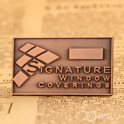 Copper square custom pins Copper square custom pins