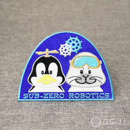 Embroidered Penguin and Polar Bear Patches Embroidered Penguin and Polar Bear Patches