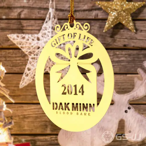 DAK MINN Blook Bank Etched Ornaments DAK MINN Blook Bank Etched Ornaments