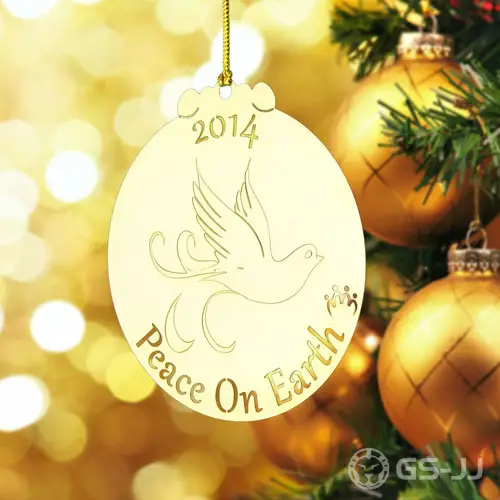 Peace Custom Etched Ornaments Peace Custom Etched Ornaments