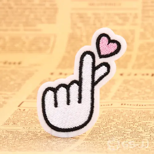 Hand and Heart Embroidered Patches Hand and Heart Embroidered Patches