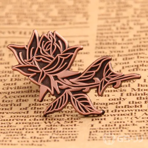 Custom Antique Rose Pins Custom Antique Rose Pins