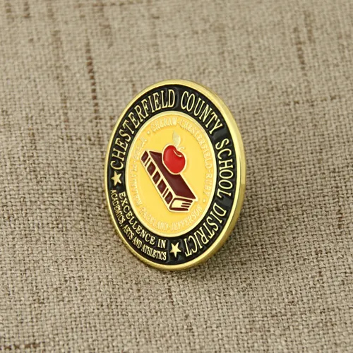 Apple And Book Custom Pin Apple And Book Custom Pin