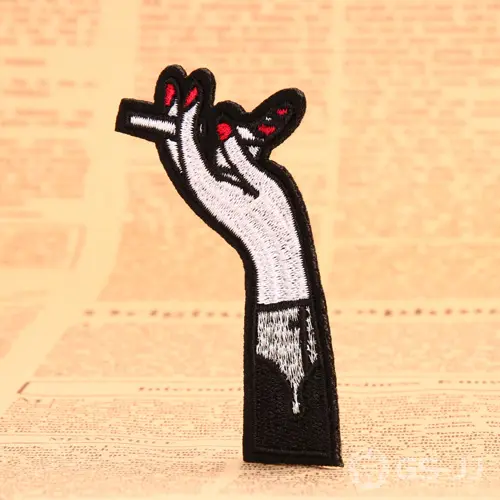 Finger Cigarette Custom Cheap Patches Finger Cigarette Custom Cheap Patches