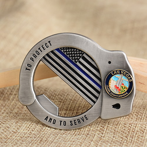 Handcuff Bottle Opener Challenge Coins