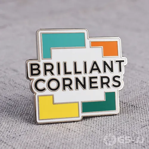 Hard Enamel Pins with Brilliant Corner Hard Enamel Pins with Brilliant Corner