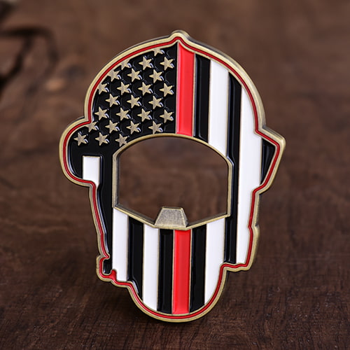 Helmet Firefighter Challenge Coins