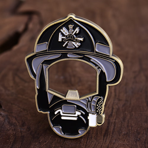 Helmet Firefighter Challenge Coins