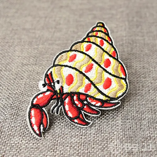 Hermit Crab Embroidered Patches Hermit Crab Embroidered Patches