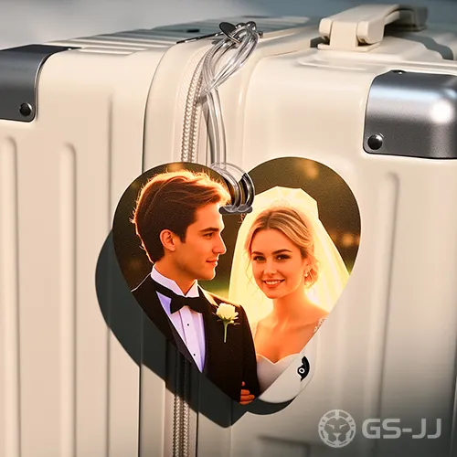 "Love Eternal" Wedding Couple Custom Bag Tag "Love Eternal" Wedding Couple Custom Bag Tag