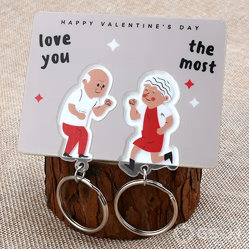 Love You The Most Couple Acrylic Keychains Love You The Most Couple Acrylic Keychains