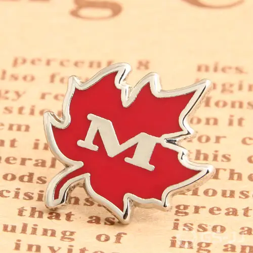 M Maple Leaf Enamel Pins M Maple Leaf Enamel Pins