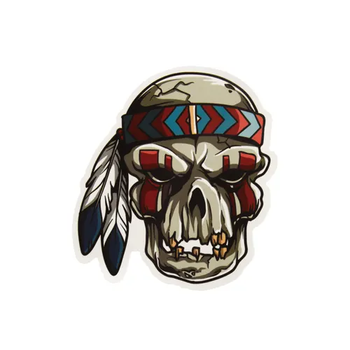 Native American Skull Custom Stickers Native American Skull Custom Stickers
