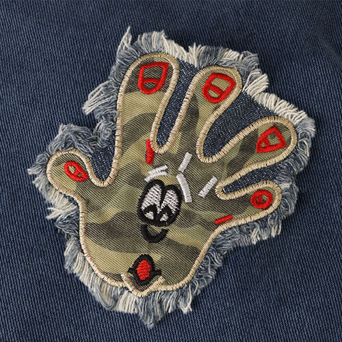 Palm Shape Denim Patches No Minimum