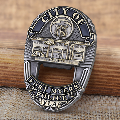 Police Department Bottle Opener Challenge Coins