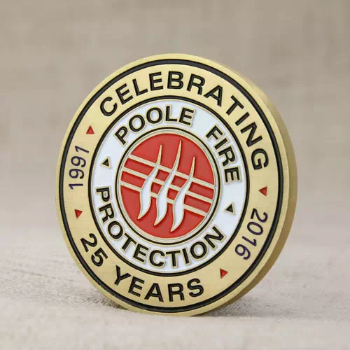 Poole Fire Protection Custom Challenge Coins