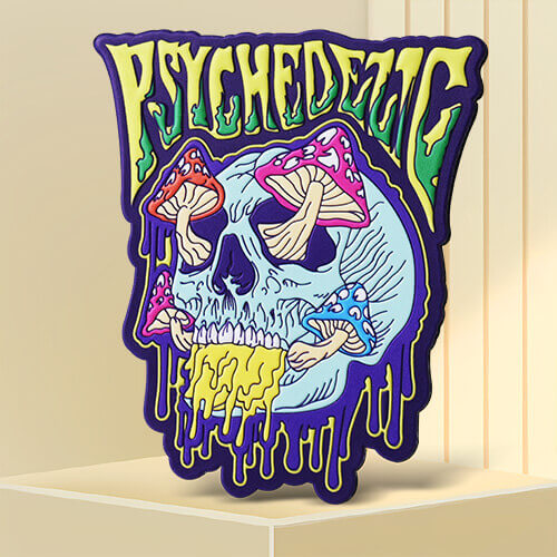 Psychedelic Skull Full Color TPU Patches