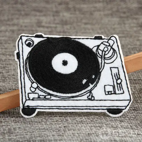 Black & Whie Phonograph Custom Patches Black & Whie Phonograph Custom Patches