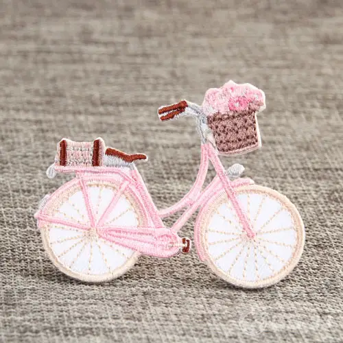 Pink Bike Custom Embroidered Patches Pink Bike Custom Embroidered Patches