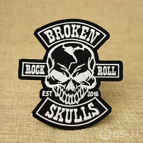 Rock Roll Skull Custom Patches Rock Roll Skull Custom Patches