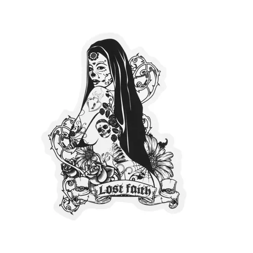 Rose Girl Skull Custom Stickers Rose Girl Skull Custom Stickers