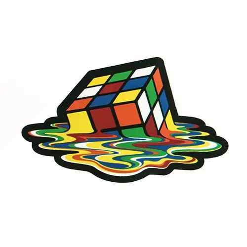 Rubik's Cube Die Cut Stickers Rubik's Cube Die Cut Stickers