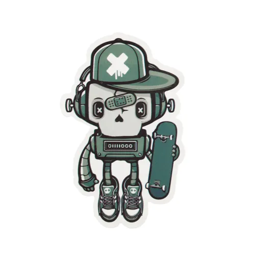 Skull Robot Custom Stickers Skull Robot Custom Stickers