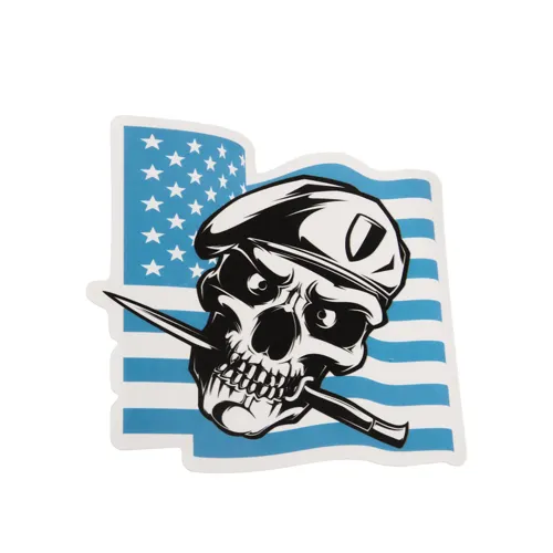 Skull With Beret Custom Stickers Skull With Beret Custom Stickers